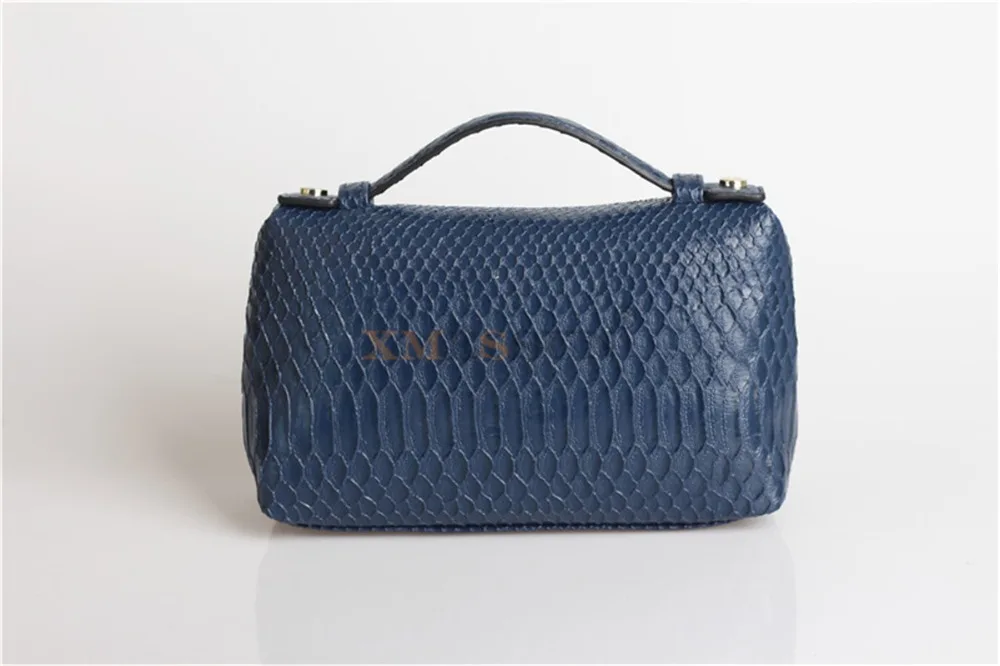 XMESSUN дизайнерская сумка из натуральной змеиной кожи, переносная сумка, большой клатч, модная сумка из натуральной кожи питона, женская синяя Сумочка, кошелек