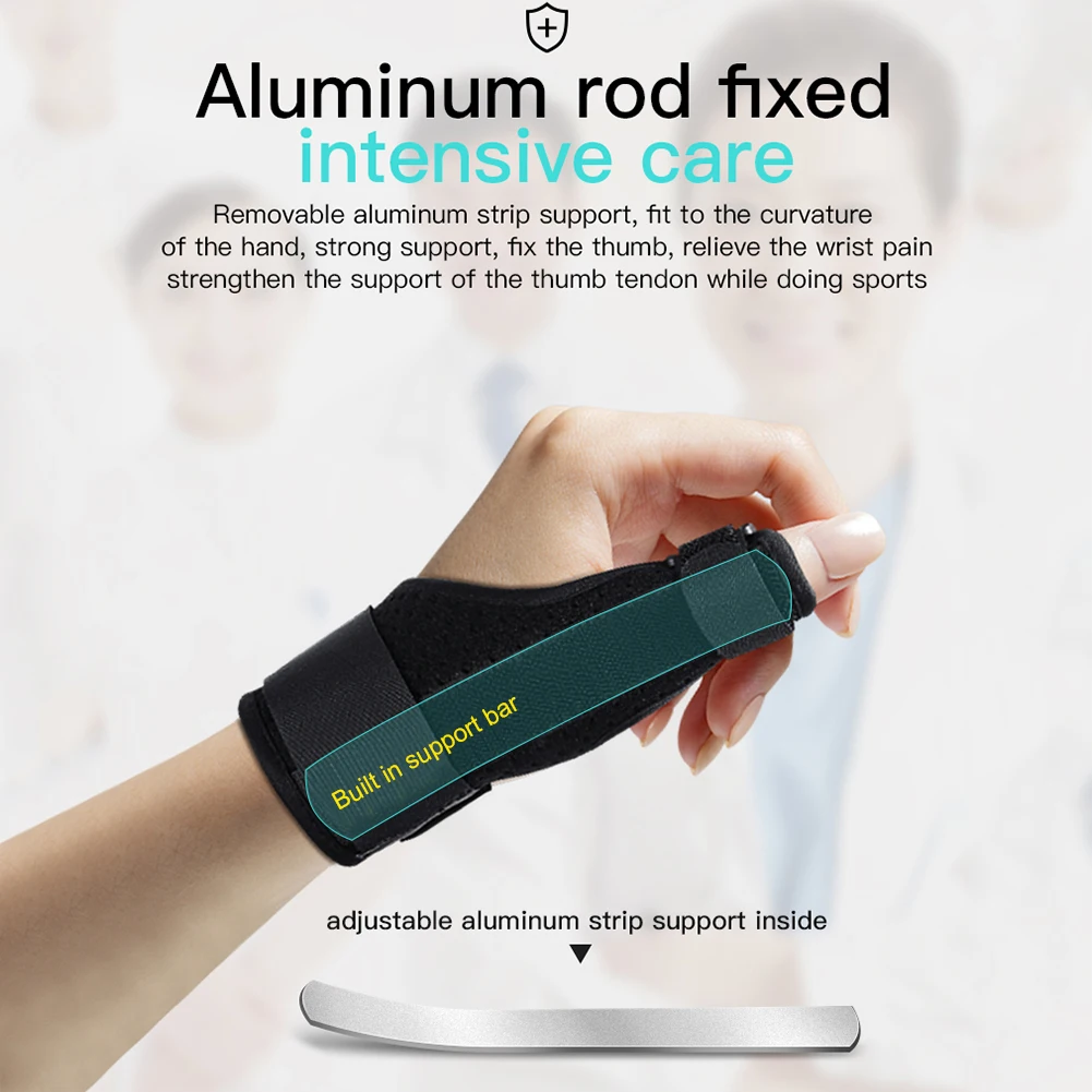 Thumb Splint 1PCS Thumb Brace Medical Finger Support Adjustable Wrist Support for Arthritis (fits left / right hand)