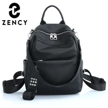 

Zency New 100% Genuine Leather Backpack For Women Simple High Quality Travel School Bag Shoulder Stachel Daypack Female Commuter