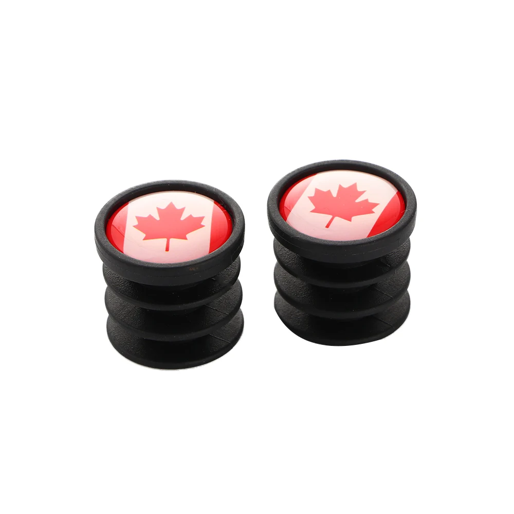 National Flag Bike Handlebar Plugs 1 Pair MTB Mountain Road Bike Bicycle Grips End Cap
