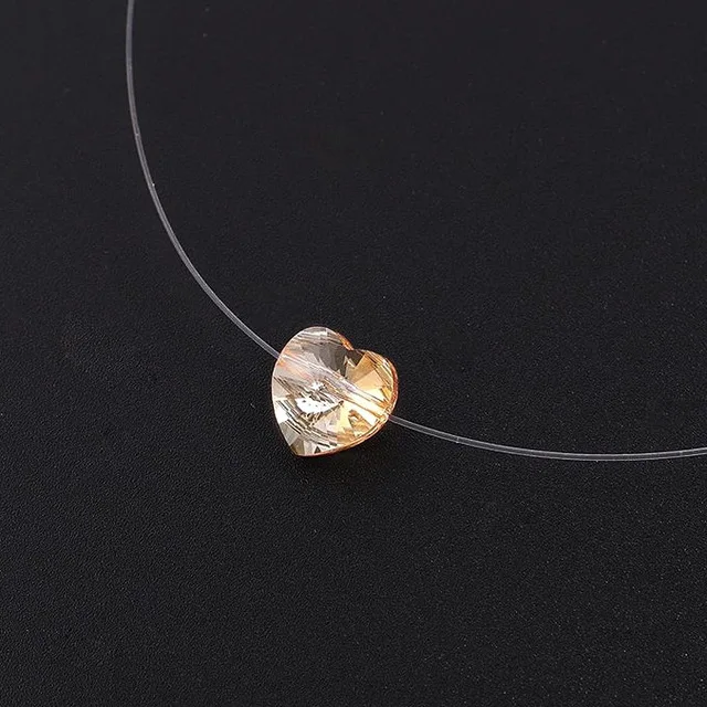 Трендовое ожерелье-чокер с кристаллами Swarovski, прозрачная леска, модные ювелирные изделия для женщин, подарки на день Святого Валентина