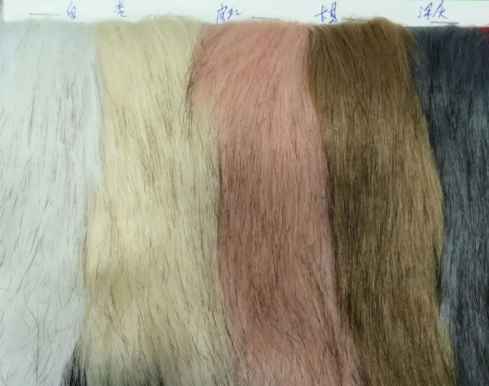 Большой Лисий волос окрашенные наконечник 55 мм двухцветный лисий мех окрашенный кончик плюшевая ткань искусственный мех