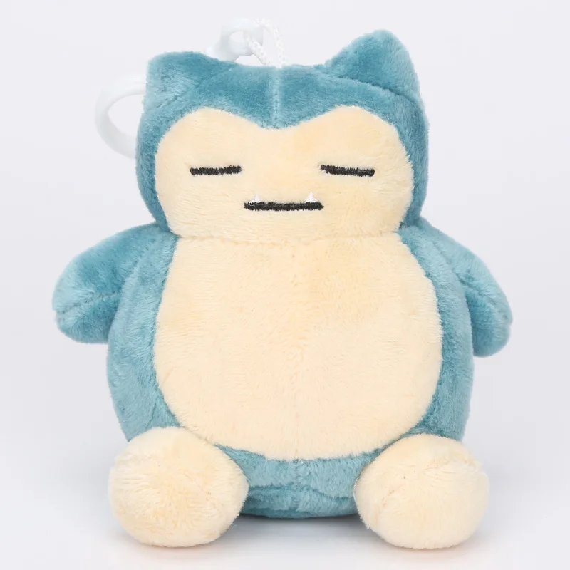 10cm Snorlax Takara Tomy Pokemon подлинный Пикачу плюшевый кулон в форме куклы Charmander Jigglypuff Bulbasaur животные куклы игрушки для детей - Цвет: 10cm Snorlax