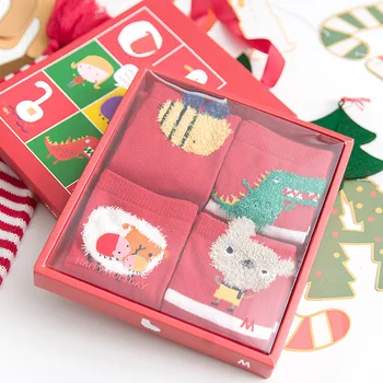 

OLE Children Christmas red Calzini New Year Calzini gift box holiday Christmas Sukat