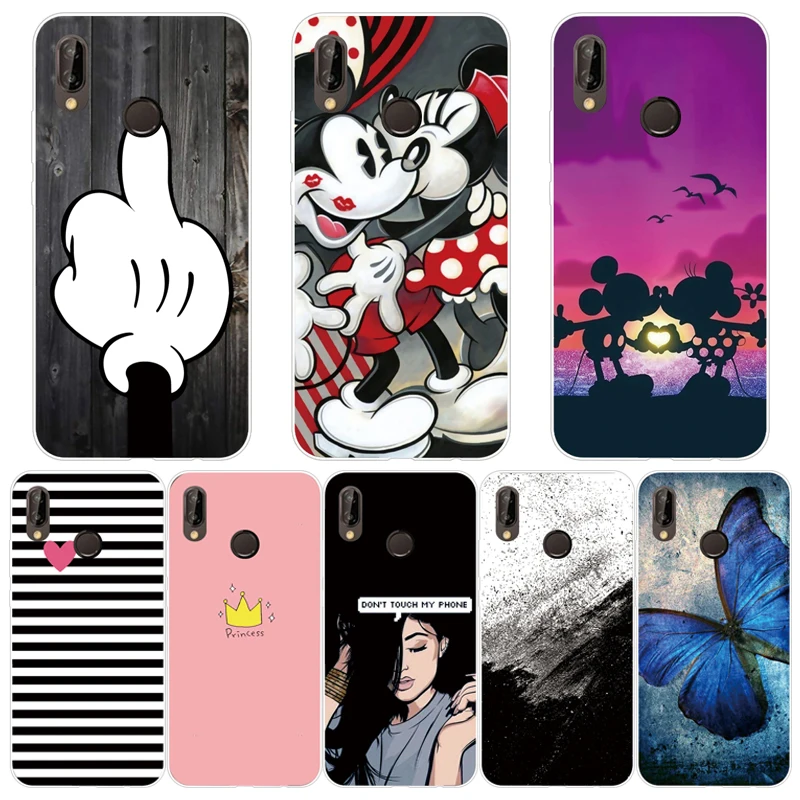

Case For Huawei Y9 2019 Cover Transparent Cartoon Soft TPU Silicon Phone Case For Huawei Y9 2019 Back Cover Fundas
