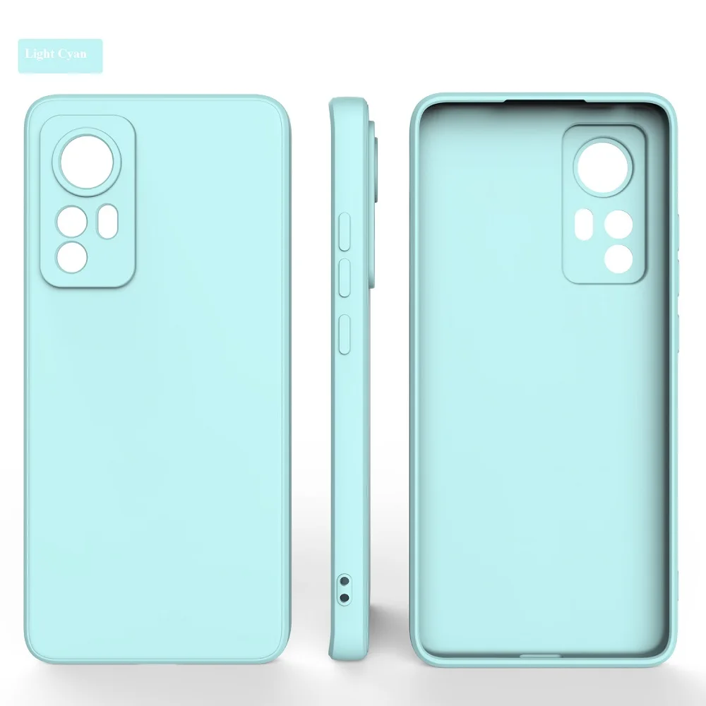 For Xiaomi 12 Pro Ultra Straight Edge All-inclusive Lens Mobile Phone Case Matte Soft TPU Cover Anti-scratch Protective _voghion.com