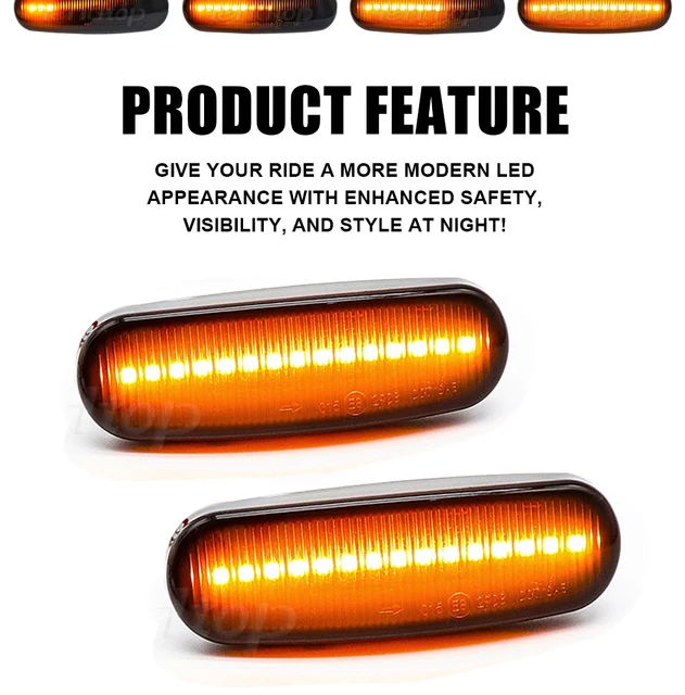 Indicatori Di Direzione LED Dinamici Per Fiat - Compatibili Punto, Panda, Doblo E Altri Modelli, Effetto Sequenziale