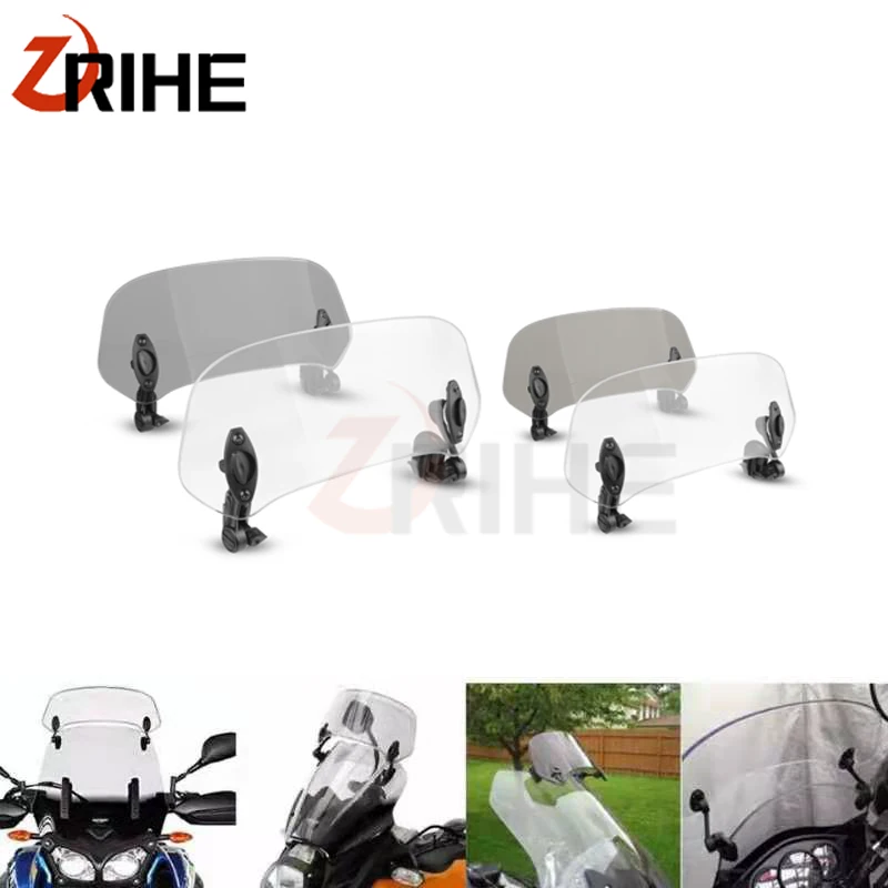 

Motorcycle Adjustable Clip On Windshield Extension Spoiler Windscreen Air Deflector For Yamaha FJ600 FZ750 FZ600 XJ600 XJ6/ABS