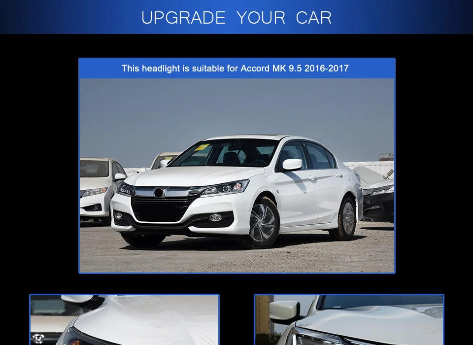 AKD тюнинг Автомобильные фары для Honda Accord G9.5- фары Полный СВЕТОДИОДНЫЙ DRL ходовые огни биксеноновый луч динамический сигнал