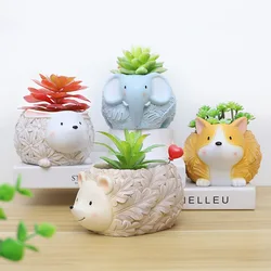 Cartoon Succulent Resin Plant Flower Pot Nordic Home Decor Gardening Potted Micro Landscape Decorations for Living Room Balcony