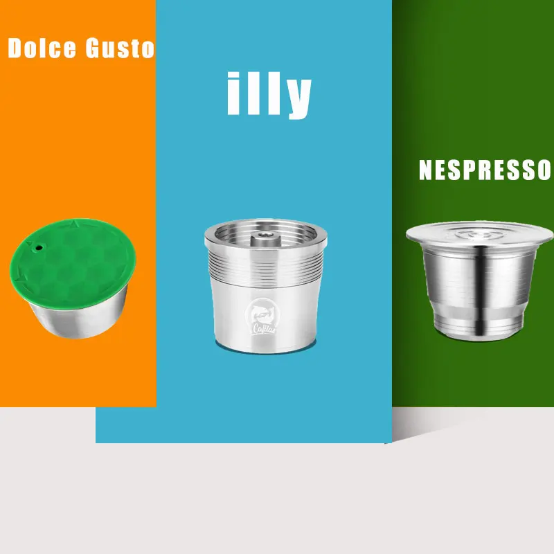 Reusable Coffee Capsule For Illy for Nespresso Stainless Steel Filter