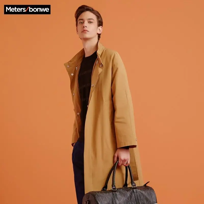 Metersbonwe для мужчин куртка со стоячим воротником ветровка Новая зимняя мужская