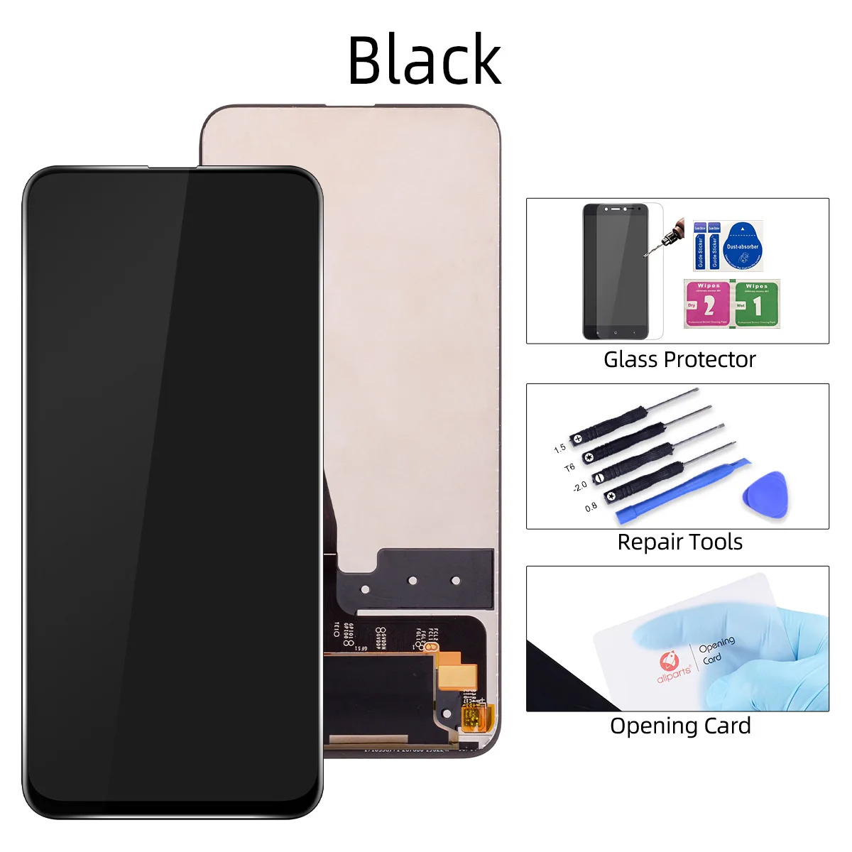 Black No Frame Honor 9X lcd для huawei P Smart Z lcd STK-LX1 для huawei Y9 Prime lcd дисплей сенсорный экран Запчасти STK-L21 STK-L22 - Цвет: Black No Frame