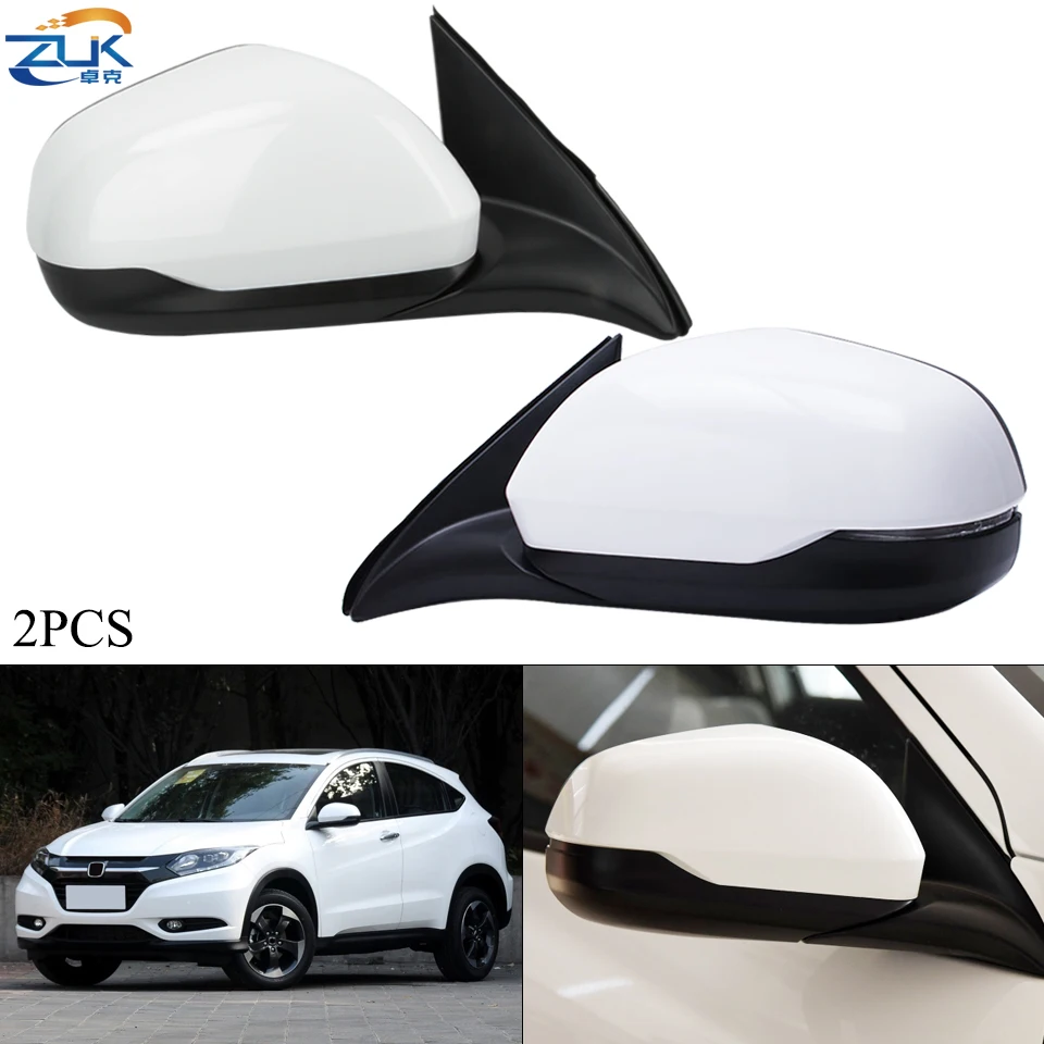 

ZUK Pair Exterior Rearview Mirror Assy For HONDA VEZEL HRV 2014-2018 RU1 RU5 Side Mirror With Turn Lamp Heated Electric Folding