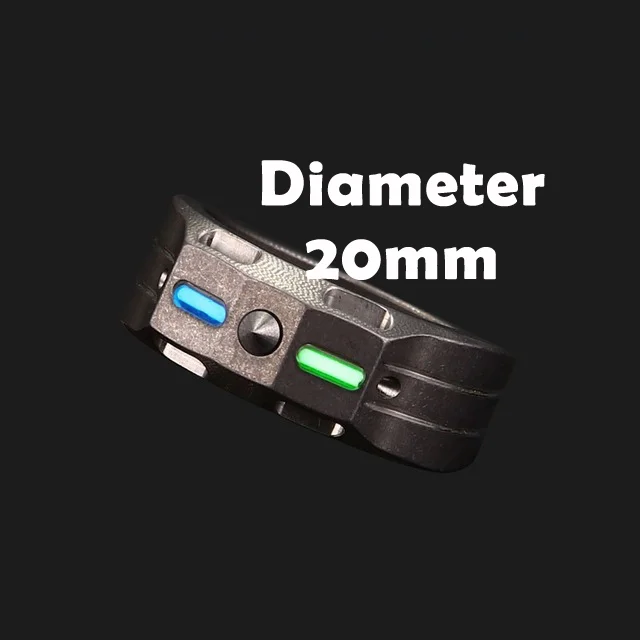 20mm plus EDC сплав палец кольцо Тритий газовые трубы кулон Паракорд украшения инструменты ИНДИВИДУАЛЬНАЯ ЗАЩИТА титановый сплав самообороны кольцо - Цвет: 20mm plus