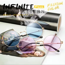 Солнцезащитные очки для женщин и мужчин, индивидуальные милые цветные линзы, солнцезащитные очки, анти-УФ очки, ретро круглые солнцезащитные очки, морские очки UV400