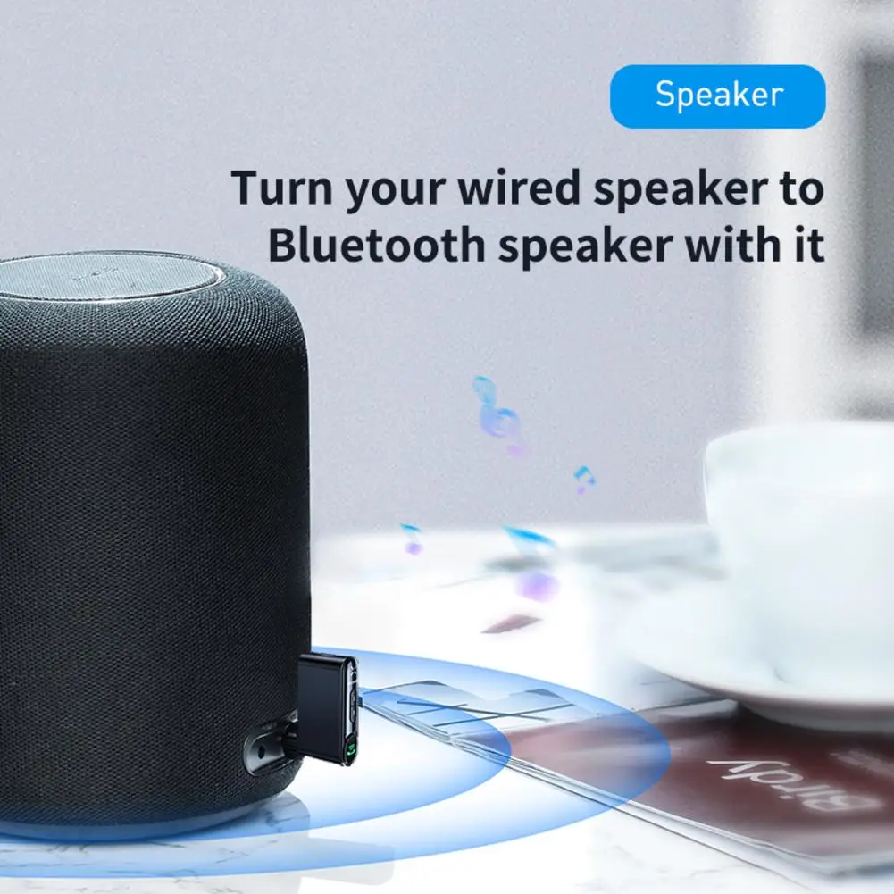 Автомобильный Bluetooth 5,0 беспроводной адаптер 3,5 мм аудио приемник Поддержка громкой связи адаптер