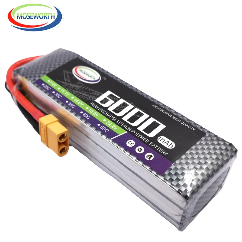 MOSEWORTH Батарея 4S 14 8 V 6000 мА/ч 30C провод с силикатной гелевой для радиоуправляемого
