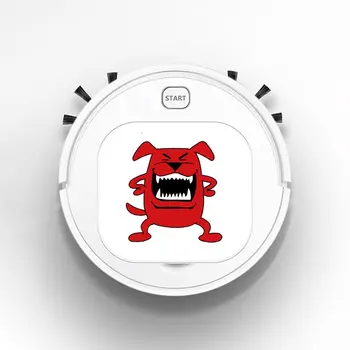 

Auto USB Sweeping 1800Pa Multifunction Smart Robot Vacuum Cleaner Dry Wet Floor Cleaner funny wild dog logo Graffiti