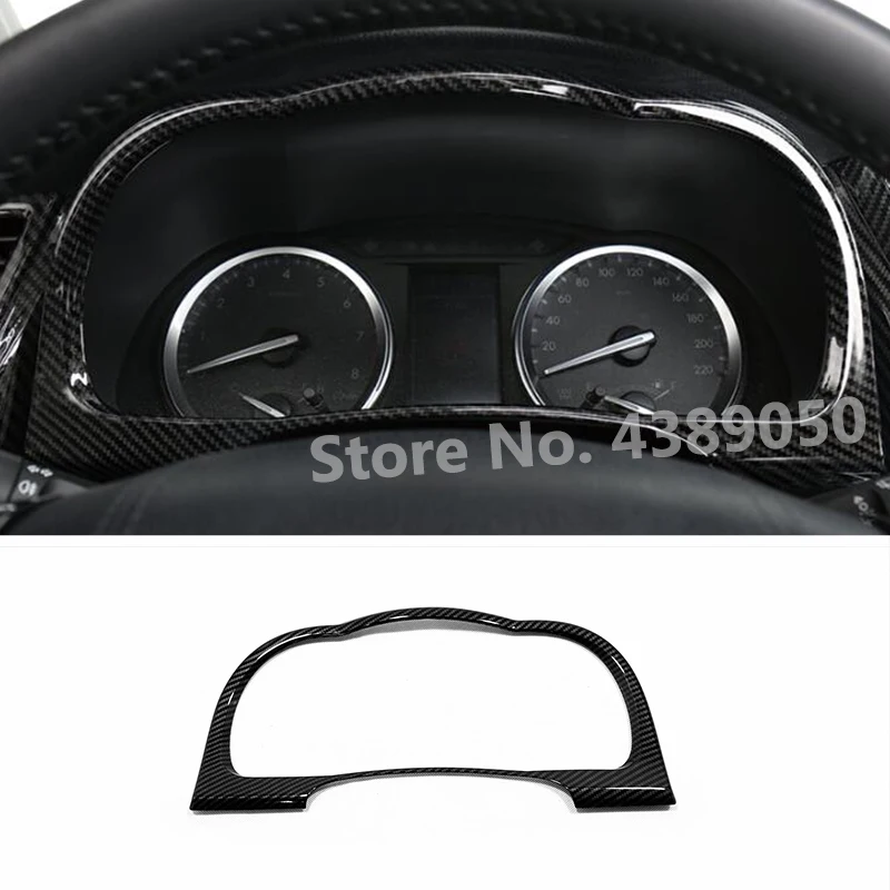 ABS Carbon fibre For Toyota Highlander Kluger 2014-2019 accessories Car Dashboard Frame Decoration Cover Trim Car Styling 1pcs