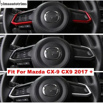 

Car Steering Wheel Button Decoration Strip Cover Trim For Mazda CX-9 CX9 2017 2018 2019 2020 ABS Red / Matte / Carbon Fiber Look