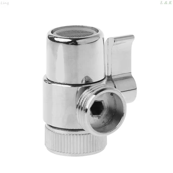 

Brass 3-way Diverter Valve Faucet Connector Adapter Three Head Function Switch