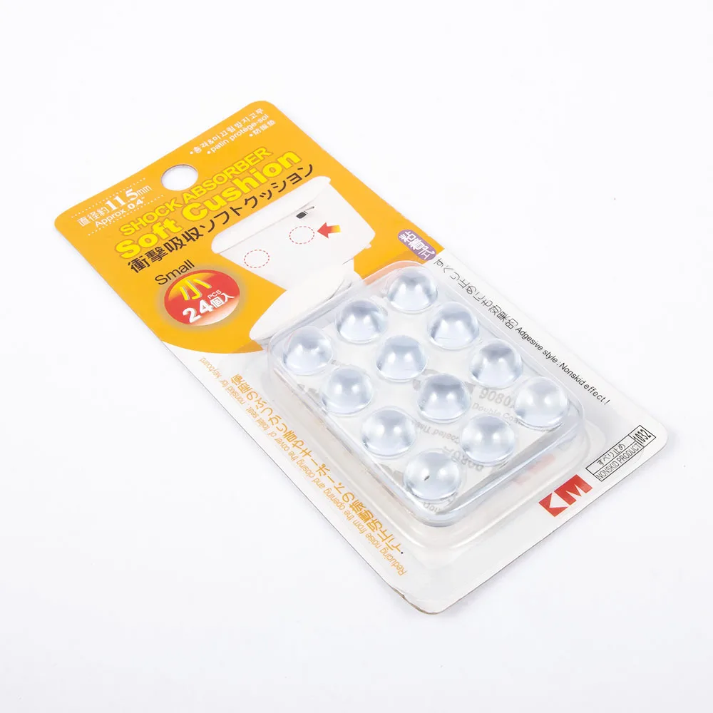 24Pcs/Set Transparent Anti Slip Silicone Shock Absorber Self Adhesive Tea Table Soft Cushion Household Furniture Accessories