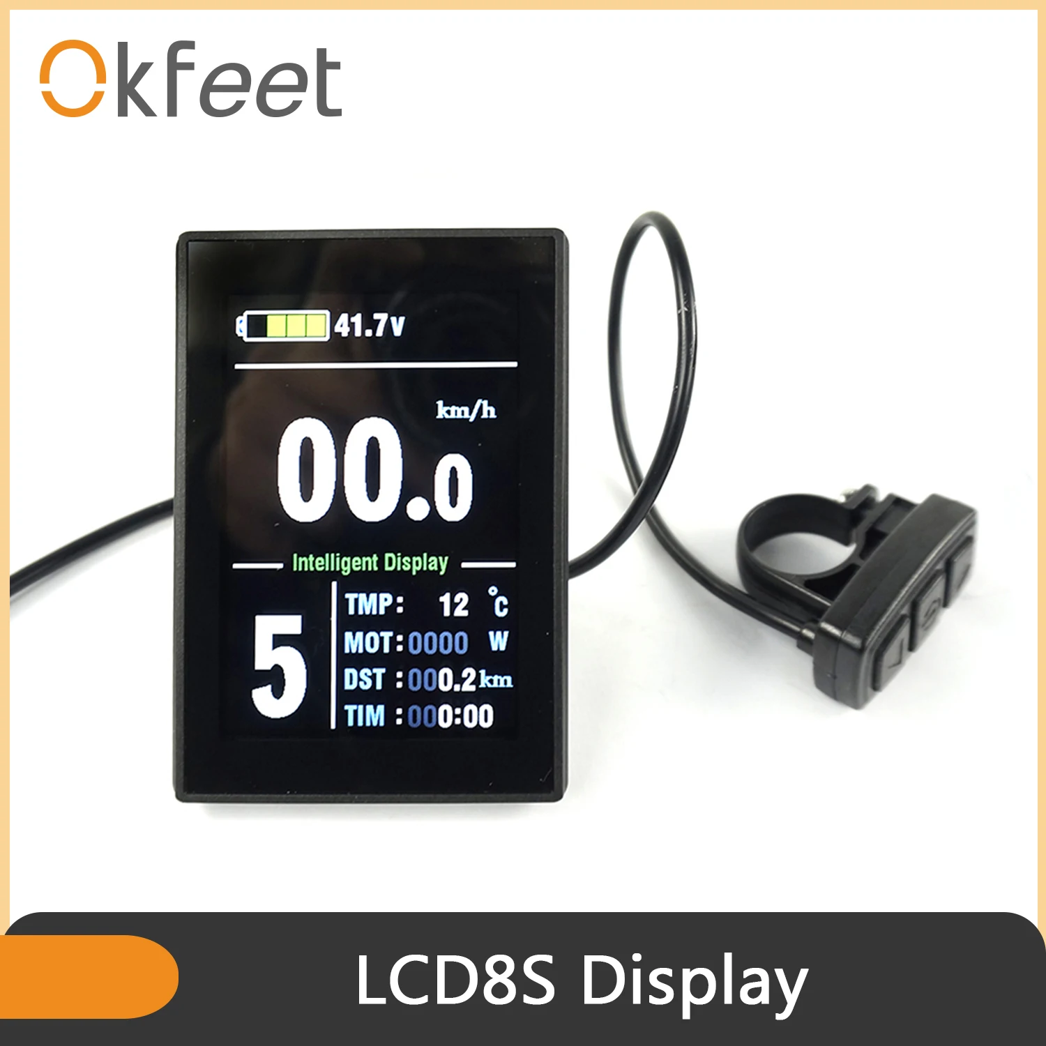 Okfeet Kt LCD 8S eBike 36V 48V дисплей для электрического велосипеда KT 8H