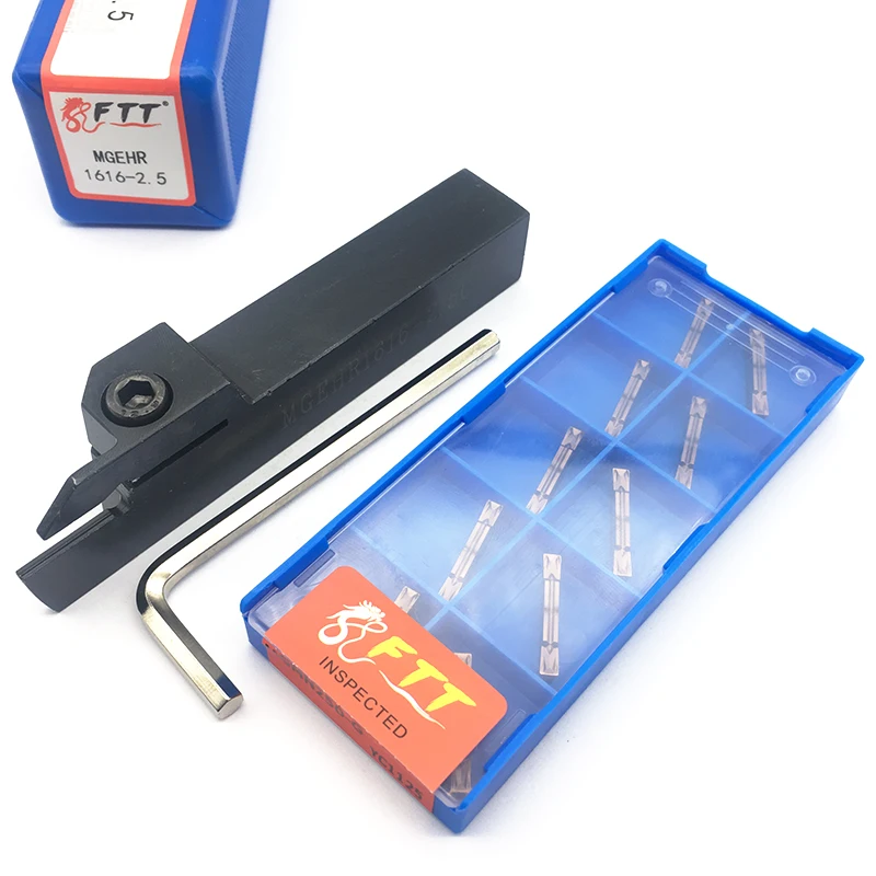10 шт. MGMN250 G YC1125 2,5 мм высококачественные карбидные вставки 1 шт. MGEHR1616-2.5 инструмент для прорезания наружных канавок держатель для распаривания токарный станок набор инструментов
