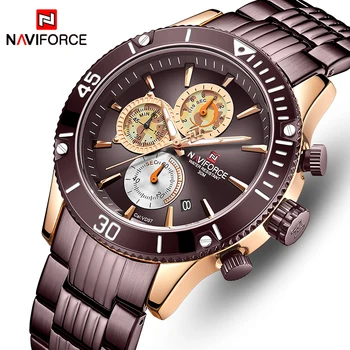 

NAVIFORCE Men’s Watches Top Brand Luxury Steel Quartz Men Wrist Watch Sports Chronograph Clock Male Analog Relogio Masculino