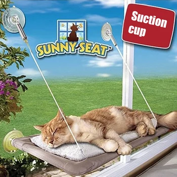 

Hot Comfy Window Mounted Cat Hammock Suction Cups Pet Bed Washable Cover Hogard