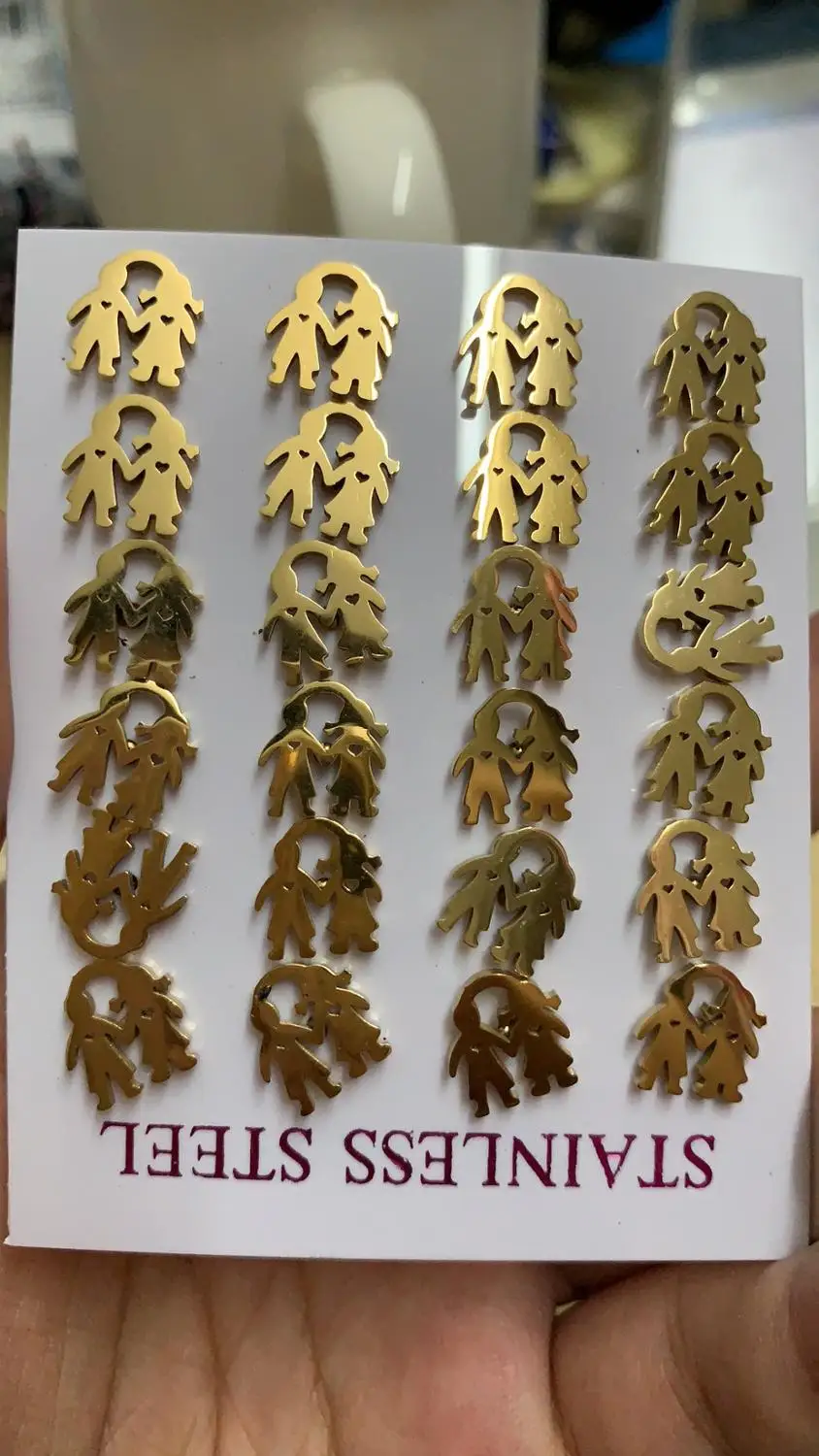 12 парт/лот простые серьги-гвоздики из нержавеющей стали для мальчиков и девочек в