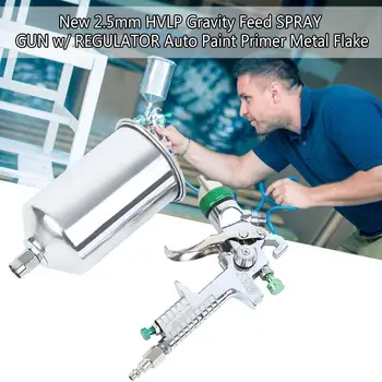 

Gravity Feed Spray Gun 2.5mm With Aluminium Cup Pressure Regulating Valve K6K0