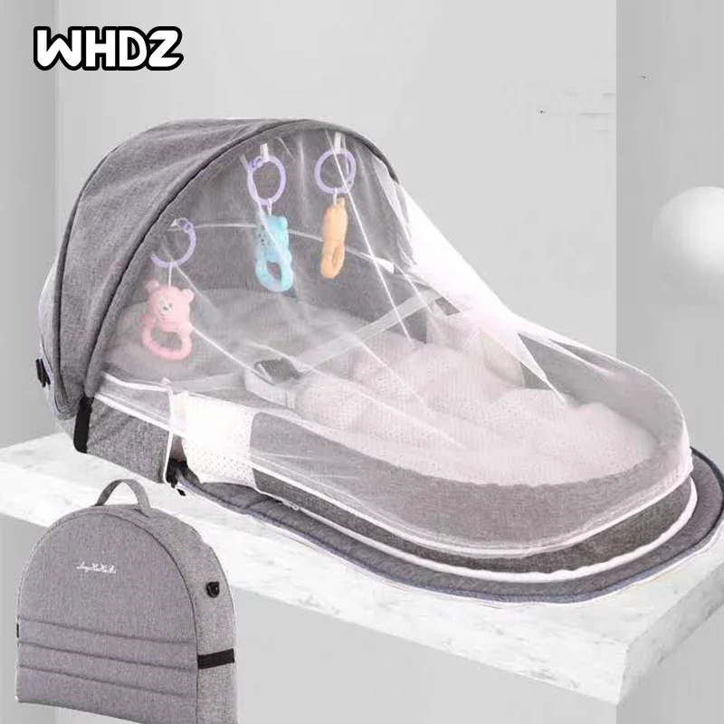 3 in 1 Multi-Function Portable Baby Bed Sleeping Nest Travel Beds Baby Nest For Baby Multifunction with CanopyMosquito Net