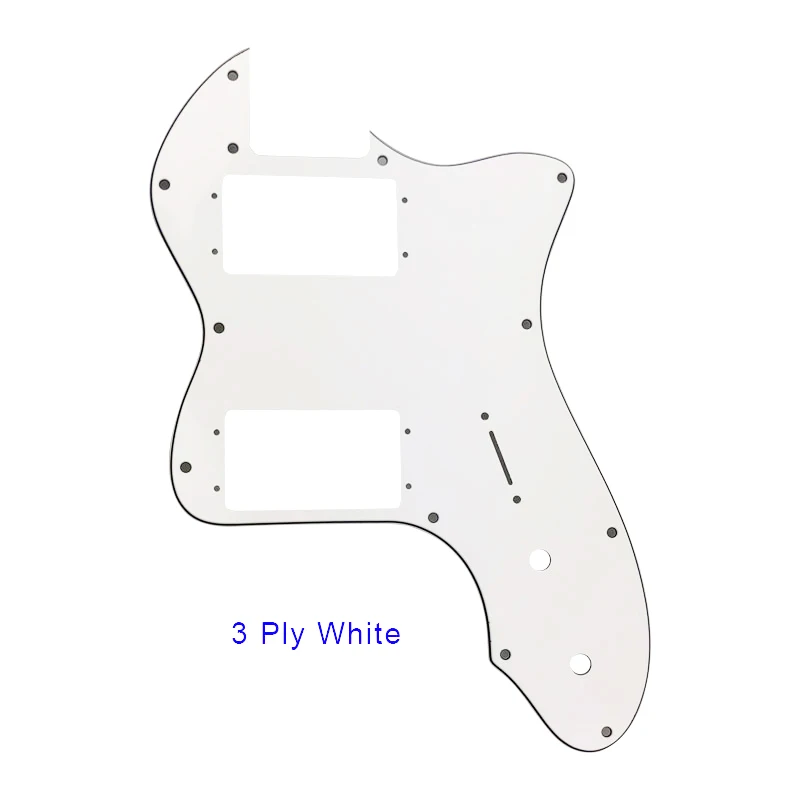 3 ply white Pleroo гитарные части накладки для классической серии '72 Telecaster Tele Thinline гитары с широким диапазоном хамбакеров звукоснимателей - Цвет: 3 ply white