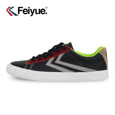 Обувь для кунг-фу; обувь Feiyue из искусственной кожи; женские и мужские кроссовки; удобная обувь для отдыха и скейтбординга; черные кроссовки с низким вырезом; черная обувь из искусственной кожи на плоской подошве - Цвет: black gray yellow