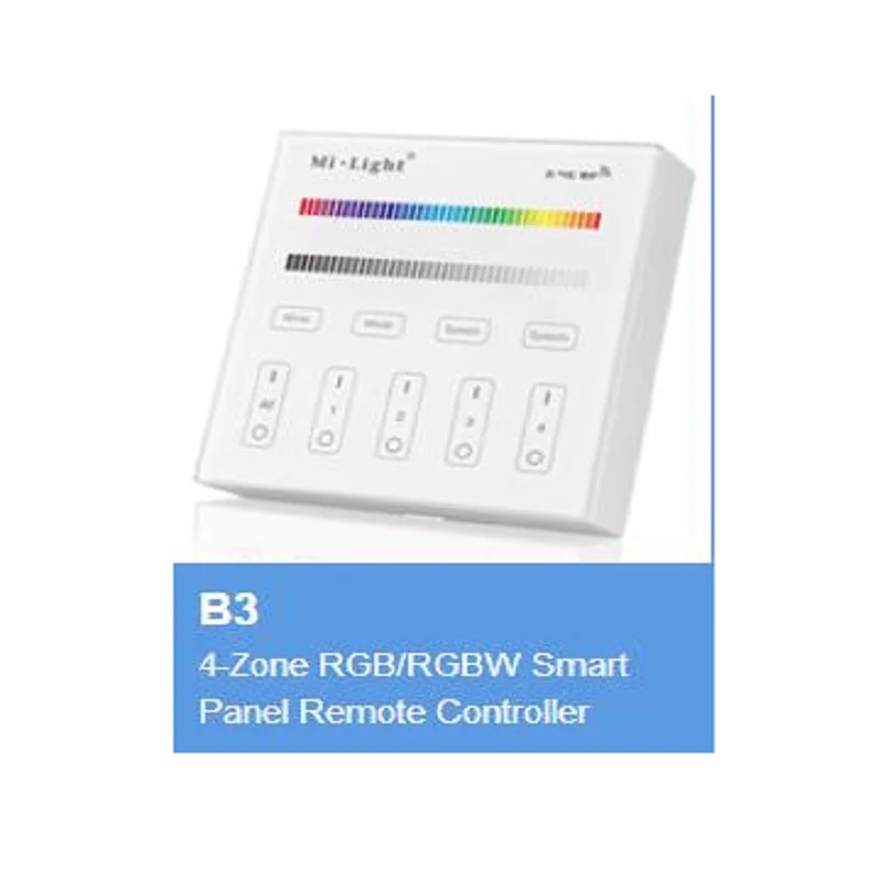 Milight 2,4 ГГц Беспроводной сенсорный Панель контроллер светодиодный Smart ПДУ B1 B2 B3 B4 4-зона, RGBW RGB+ CCT Яркость затемнения