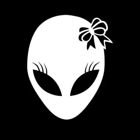 

DAWASARU Alien Vinyl Decal Sticker Cars Trucks Vans Walls Cups Laptops |White| Interesting Creative Car Sticker Custom 15*10CM