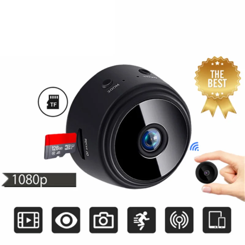 Мини Wi Fi камера 1080P маленькая Беспроводная IP микро Обнаружение движения ночное