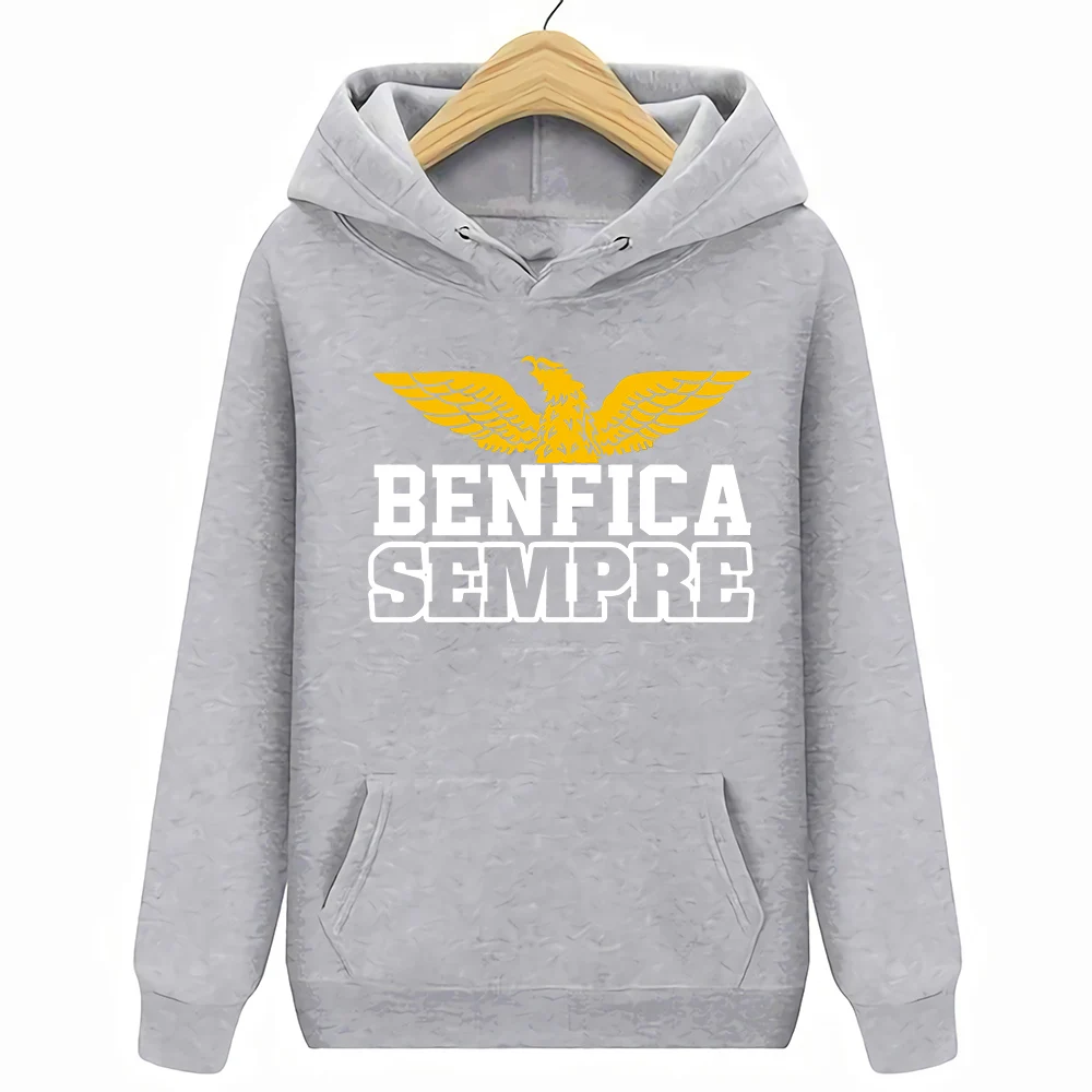 Команда Sunday Benfica Sempre Fans футболка футбол Португалия толстовки и толстовки - Цвет: Серый