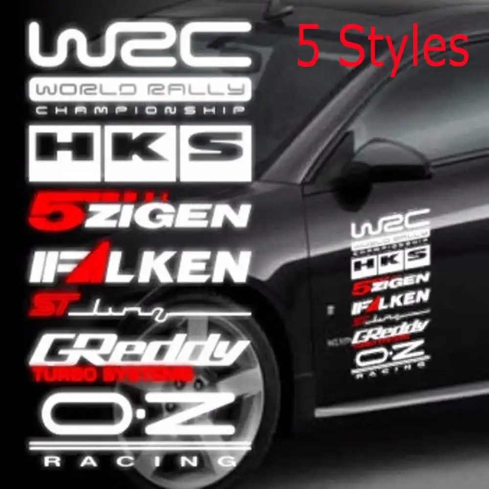 20Pcs Racing Door Decals Reflective Sticker Set Car Kit Sponsor