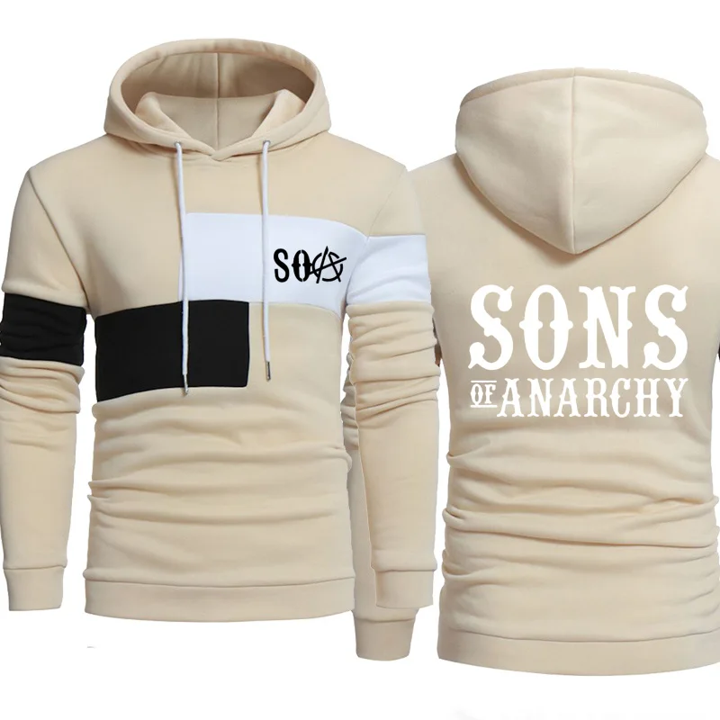 SOA Sons of anarchi/детская спортивная одежда для мужчин; толстовки с капюшоном для мальчиков; Повседневная Толстовка; зимняя Флисовая теплая толстовка в стиле хип-хоп