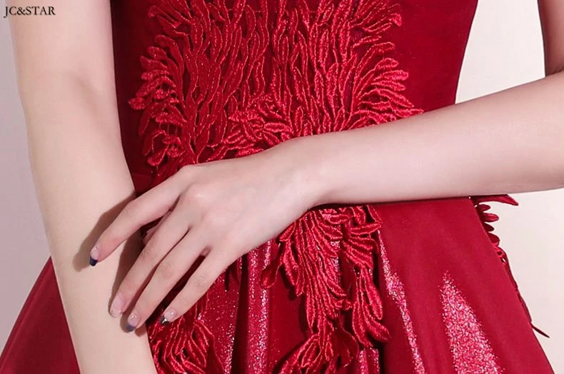 Vestido rosa madrinha тафта кружевная обувь с украшением в виде кристаллов; пикантные V образным вырезом трапециевидной формы розового цвета Бордовые Платья для подружки невесты длинное свадебное платье