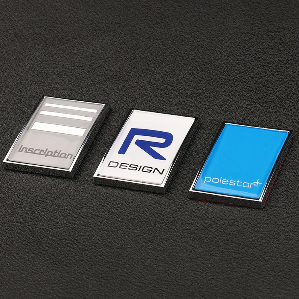 Ceny R DESIGN 3D naklejki Polestar przebieg logo pokrywa bagażnika oznaczone akcesoria stopu cynku Signage remont dla Volvo Polestar naklejki