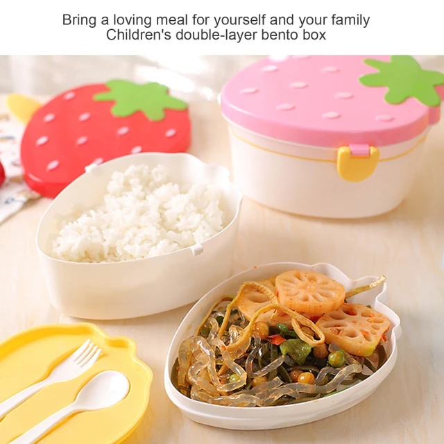 540ml Lunch Box Japanese Double-layer Round Mini Bento Box