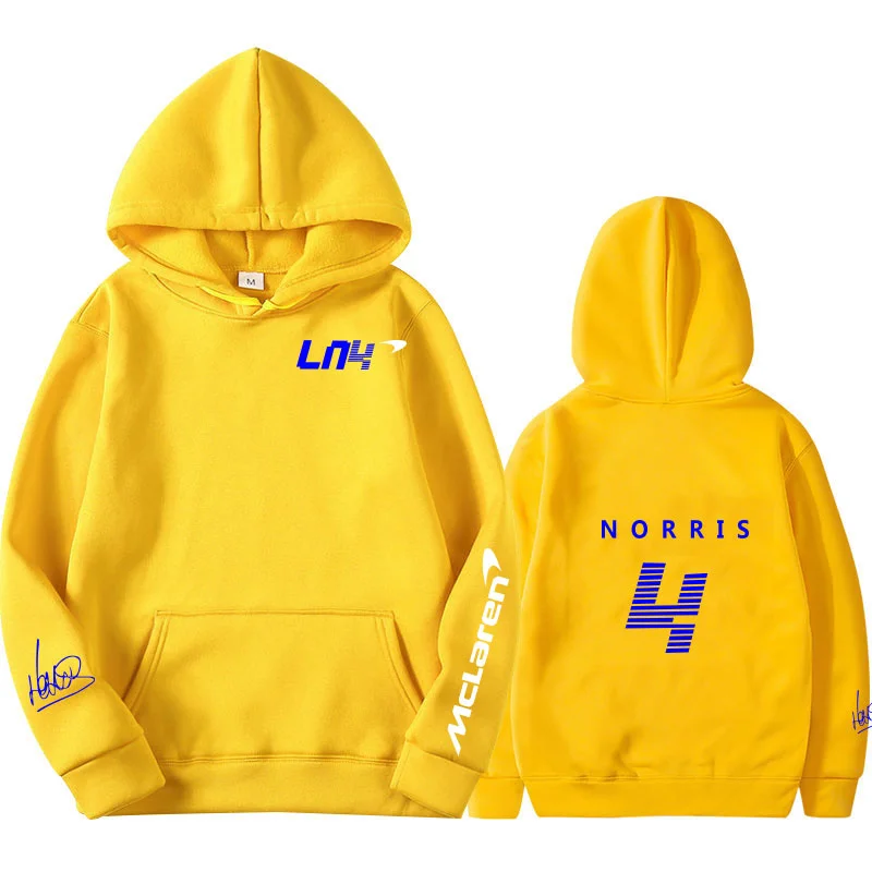 F1 McLaren Team Racing Fans Hoodies Autumn Winter Formula One Racer Lando Norris Hoodie Team  Men/Women Oversized Hoodies