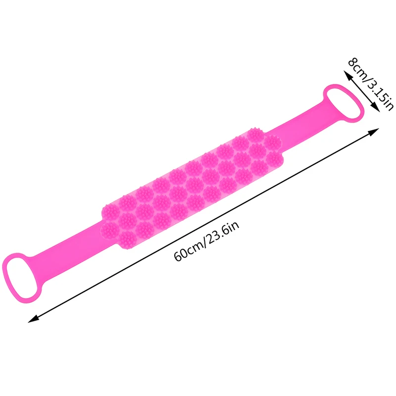 Силиконовый двухсторонний скруббер для спины, двойной разделочный пояс, скруббер для тела, щетка для чистки, Массажная щетка, шайба, бомбы для ванны