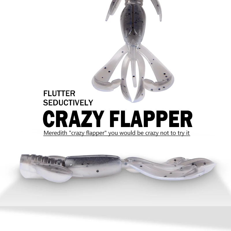 MEREDITH рыболовные приманки Crazy Flapper 90 мм/6 1 г 10 шт./лот Craws мягкие для рыбалки Мягкая
