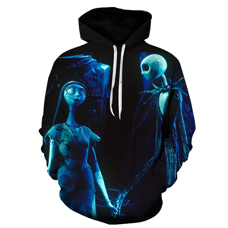 BZPOVB jack skellington Jack Sally 3d harajuku hoodies Sweatshirt Winter Nightmare Before Christmas Halloween streetwear - Цвет: LMWY-323