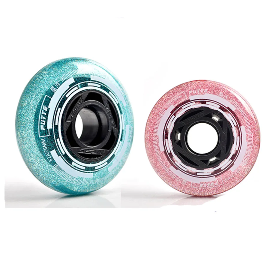 8Pcs 100% original SEBA Puyee Star Inline Skate Wheels 82A hardness Slalom Roller Skating Tires For Freestyle Patines 72 76 80mm | Спорт и